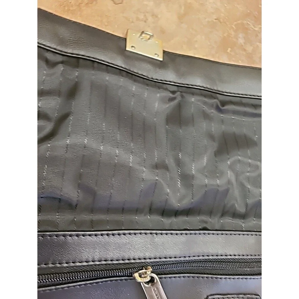 Kenneth Cole Leather 3pc Messenger Portfolio Shoulder Bag wallet Excel Cond